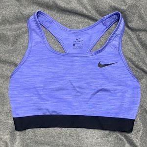 Purple and black Nike Dri-fit sports bra